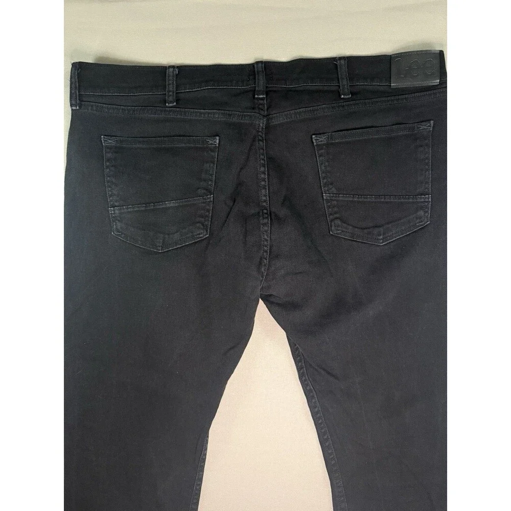 Men’s Lee Slim Fit Tapered Leg Jeans Stretch 40x32 Midnight Black